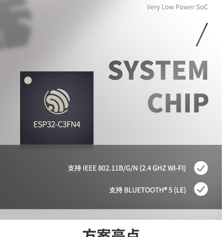 上海樂鑫科技官網(wǎng)ESP32-C3FN4 2.4 GHz Wi-Fi和Bluetooth? 5(LE)系統(tǒng)級(jí)芯片(SoC)光伏無線通訊方案